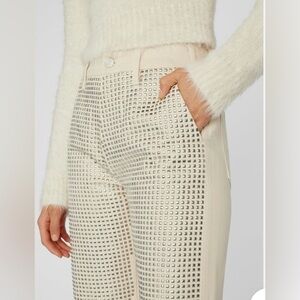 FRAME Denim Le Jane High Rise Straight Studded Trouser Jeans Au Natural 27